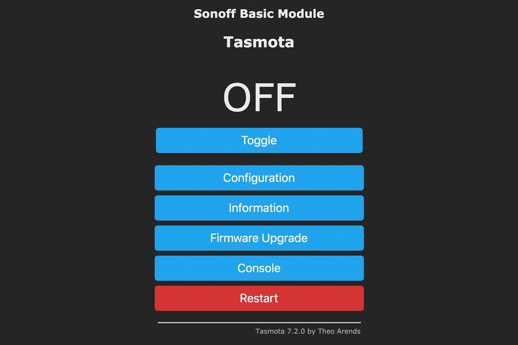 Tasmota Sonoff Basic Module