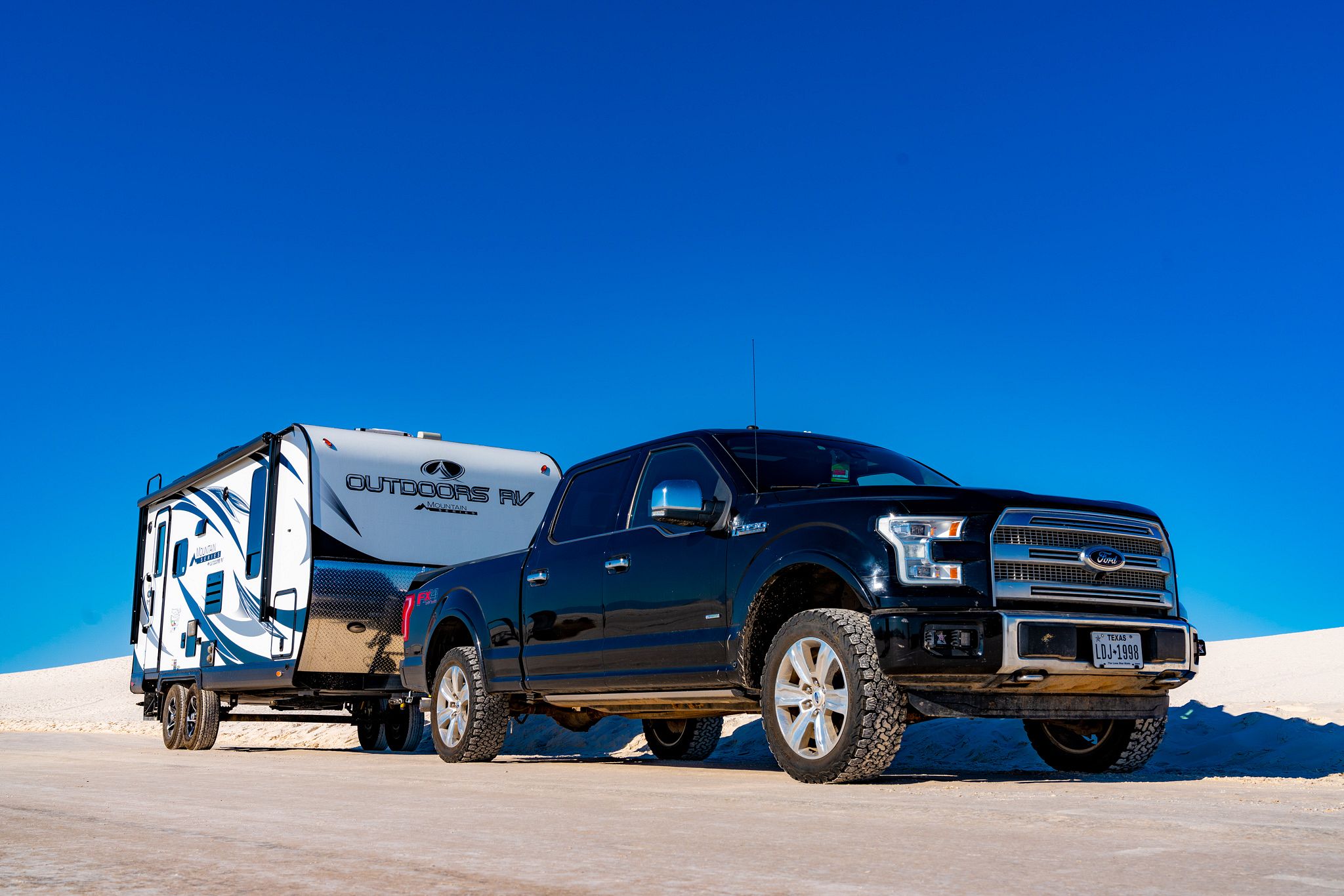 Truck at White Sands National Monument