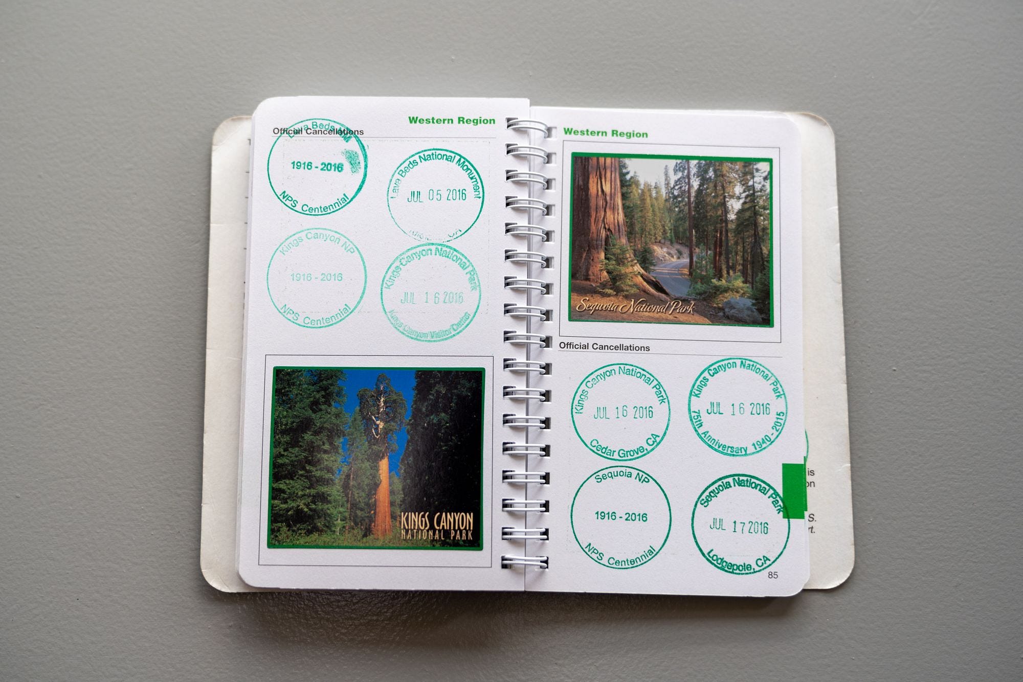 National Park Passport Classic Edition Inside