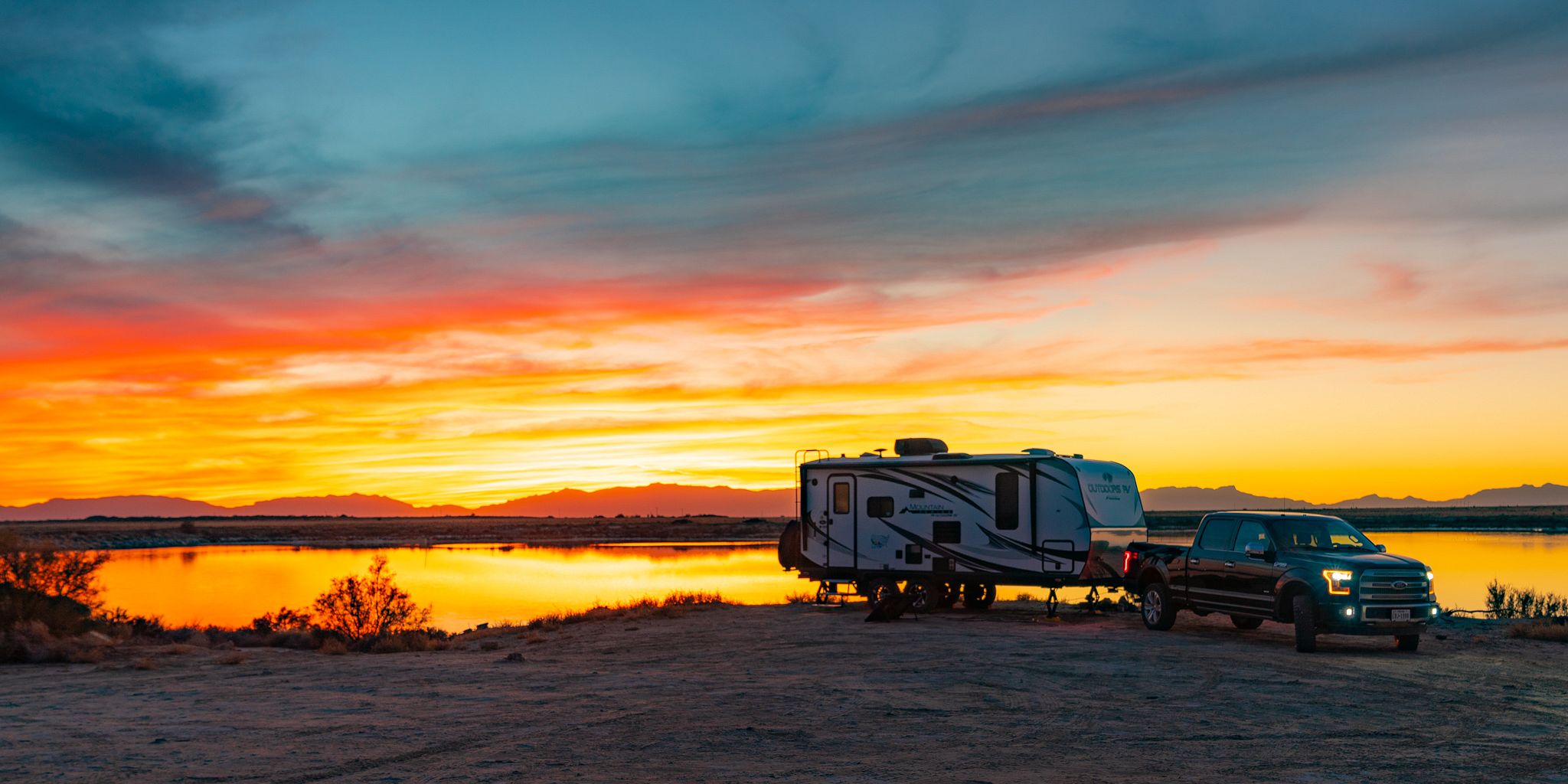 Sunset at Lake Holloman